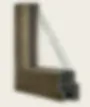 Porta finestra Atena di D&V in PVC - Sezione Tecnica